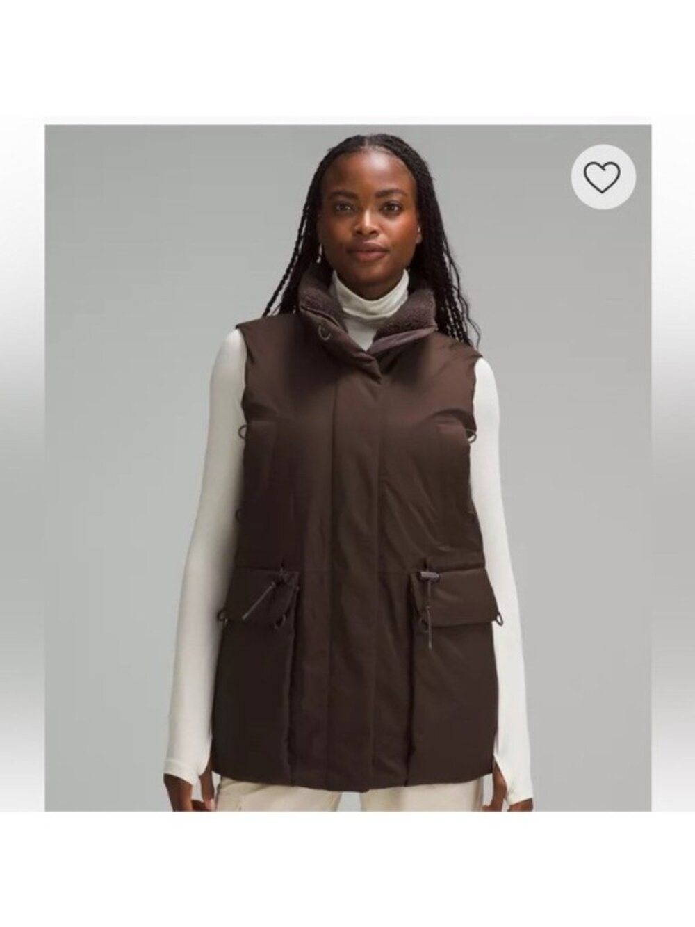 Lululemon Brown StretchSeal Waterproof Down Filled Vest NWT $298, Size 10